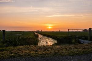 Lanschappen - Zonsondergang in Friesland